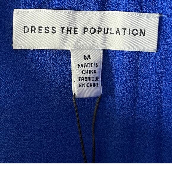 Dress the Population dress blue Bailey bodycon size Medium M - Picture 6 of 6